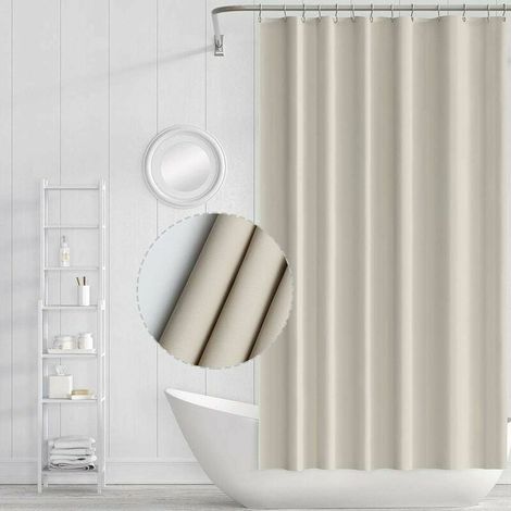 1 Rideau de douche,Imperméable,Anti-moisissure,Polyester,180x180 cm,Salle de bain (1/5)