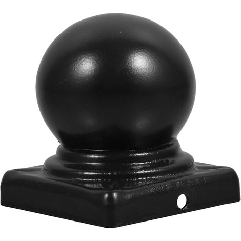 Schwarze Abdeckkappe aus Eisen für Zaunpfosten 60mm
