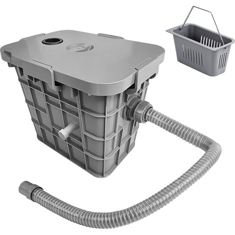 Séparateur de graisse 15 l Séparateur d'huile d'eau usée pour restaurant