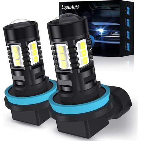 H8 H11 LED-Nebelscheinwerferlampen, 6500K Weiß, 360°-Beleuchtung, konvexes Linsendesign, 4-seitiger LED-Chip, 1:1 Größe, ersetzt Halogenlampen, 2 Stück (1/5)