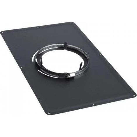 Piastra di pulizia TEN in acciaio inox nero 30x50cm diametro 180mm