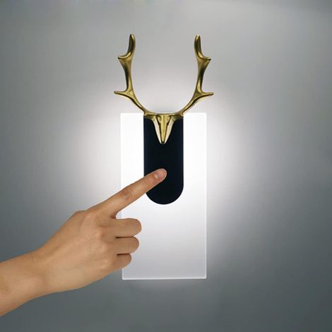 LED-Wandleuchte, batteriebetrieben, kabellos, USB, wiederaufladbar, Wandleuchte, Schlafzimmer, Nachtlicht, Touch-dimmbare Wandleuchte für Flur, Treppe, Küche (6000 K) (1/5)