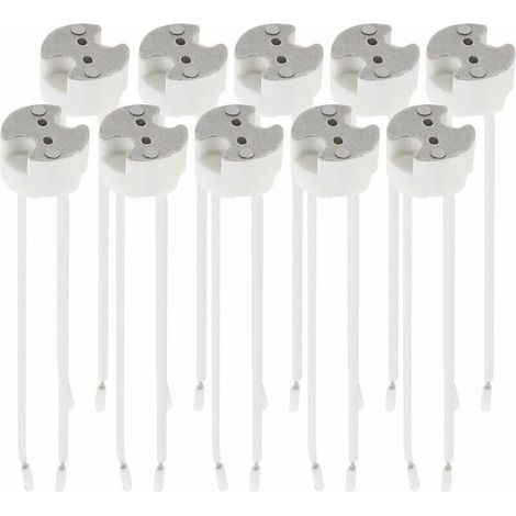 Konvolut von 10 GU5.3-Fassungen - GU5.3- oder MR16-Fassung - Halterung mit 12V-Kabel - Für Leuchtmittel wie LED, Halogen und Strahler. (1/5)