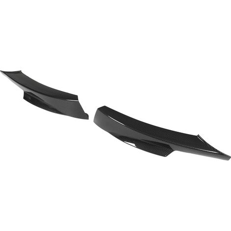 Paire de spoilers de pare-chocs avant (lame inférieure) lisses et flexibles, style fibre de carbone, pour BMW Série 3 E90 M-Tech LCI 320i 330i (2009-2012). (1/5)