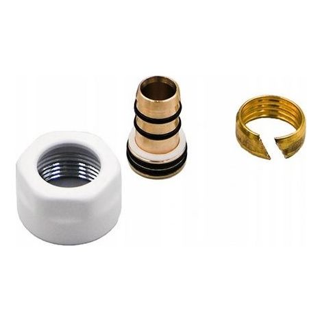 Racord Hydroland gz 1/2'' x 16 x 2 pex instalación fácil compatible válvula termostática (1/3)