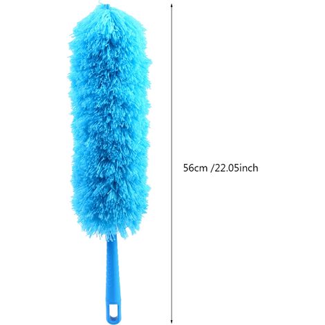 Plumeau en microfibre douce, lavable et antistatique, pour le nettoyage de la maison, des meubles et de la voiture (bleu ciel) (1/5)