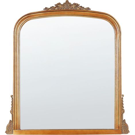 Specchio decorativo da parete stile Vinatge da appendere 75 x 78 cm Oro Sussey