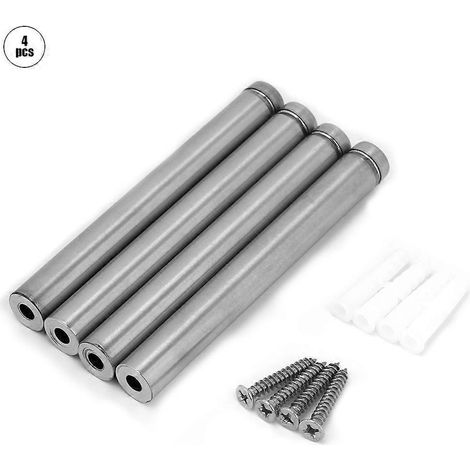 Vis de fixation en acier inoxydable pour panneaux publicitaires, entretoises en verre creux (12 x 120 mm) (1/4)