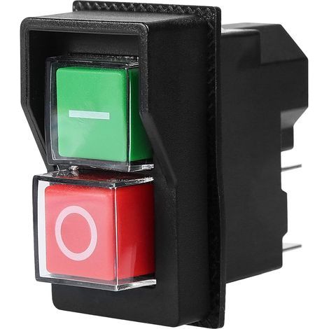 KJD17 Interrupteur de sécurité 230V Interrupteur magnétique étanche 4 broches 18A Interrupteur à bouton-poussoir Interrupteur électromagnétique étanche Bouton poussoir Interrupteurs de sécurité (1/5)