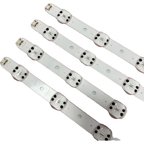 Tira de LED, 4 piezas, 713 mm, 6 V, compatible con varios modelos de TV, incluye cinta adhesiva de doble cara. (1/5)
