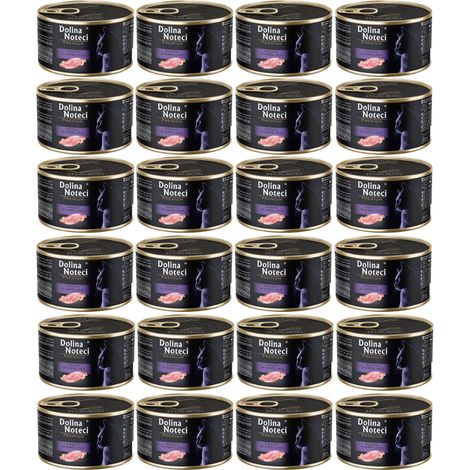 DOLINA NOTECI Premium Reich an Kaninchen - Nassfutter für Katzen - 24 x 185 g