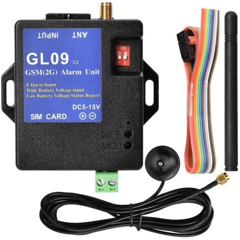 BUNTHAUS GL09 Systèmes d'alarme GSM de contrle d'application à piles à 8 canaux Système de sécurité d'alerte SMS (1/5)