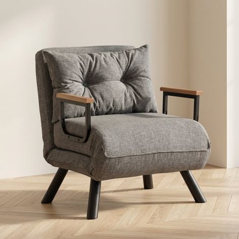 Skandinavischer Schlafsessel Grauer Mischstoff Sando