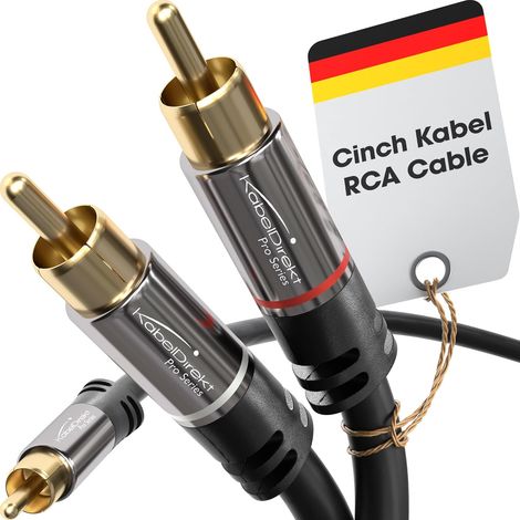Câble Y Cinch 5m (1 x Fiche RCA Mâle Vers 2 x Fiches RCA Mâle) (1/5)