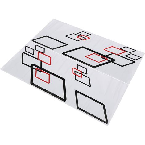 Autocollants latéraux de carrosserie 100 x 38 cm en PVC, pour voiture, camion ou course, style sportif, noir et rouge. Décoration à faire soi-même. (1/5)