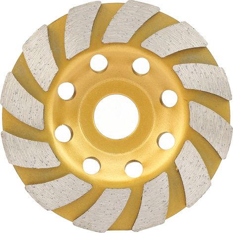 Meule diamantée résistante à l'usure, disque boisseau 100 x 20 mm, bords lisses et robustes, haute résistance pour le marbre