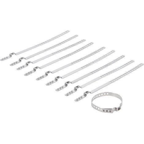 Jeu de 10 Colliers pour Soufflet d'Essieu 7 mm - Acier Inoxydable, D.20-50 mm - Fixation Robuste et Durable - D-Work