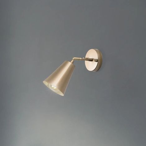 [GEBRAUCHT] B-Ware Wandleuchte Lampe Evander Metall Gold E27 Wohnzimmer Schlafzimmer Flur Esszimmer (1/2)