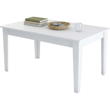 Mesa Fija Viverone, 6 Asientos, Rectangular, Soporta 120 kg, 145x88x75 cm Altura, Blanco