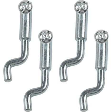 Lot de 4 à Vis Forme Z Embout Réglable en Métal Butée de Fil Universelle pour Poignée d'accélérateur Câble de Frein Carburateur Tondeuse Go Kart Mini Bike et Moteur