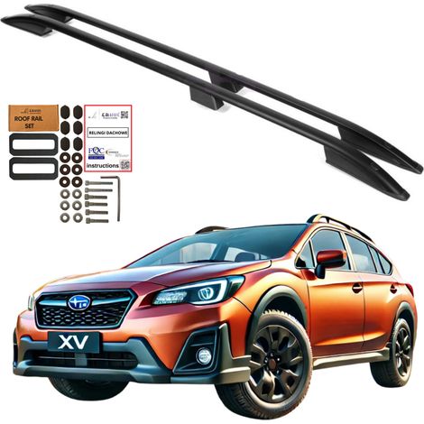 Barre portatutto SUBARU XV SUV 2012- Alluminio nero resistente e solido