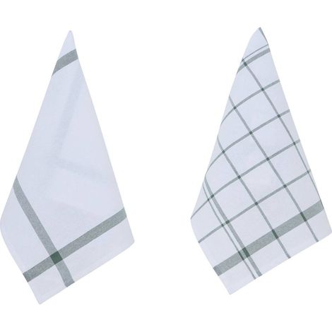 Strofinacci tropicali 45x70cm verde 2 pezzi - Atmosphera créateur d'intérieur (1/5)