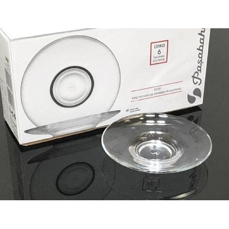 Pasabahce Teeteller 54621 6er Linka Unterteller transparent