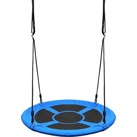 40 pouces,balançoire ronde de 100 cm , capacité de charge maximale de 300 kg , corde multibrins réglable , siège de balançoire pour enfants sûr et durable (1/5)