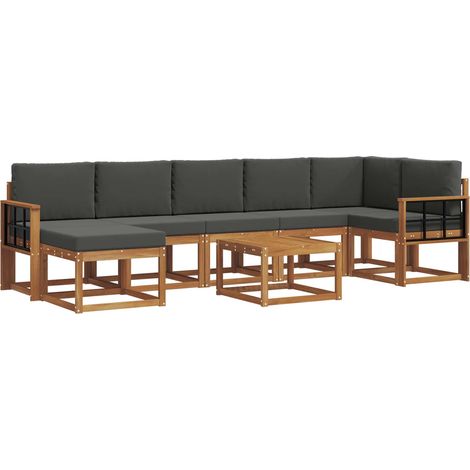 Outdoor Sofa Set with Cushion 8 pcs Natural and Anthracite vidaXL (1/5)