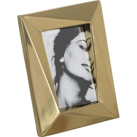 Cadre photo doré acier inoxydable verre 17,5 x 22,5 cm