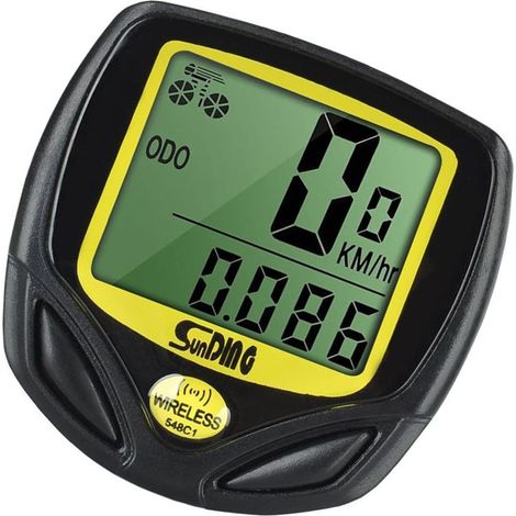 Compteur de vélo étanche - Compteur de vélo sans fil multifonctionnel - Accessoires pour vélos : odomètre pour VTT et vélos de route (1/5)