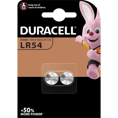Pile alcaline Duracell LR54 11 6 mm diamètre 1 5 Volt (1/2)