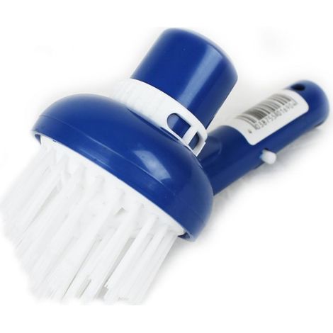 Linxor – Tête de brosse d'angle aspirante pour piscine – Compatible avec manches standards ou télescopiques – Diamètre 8 cm – Poils en polyéthylène