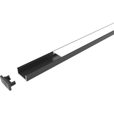 Profil channelline d - Décor : Noir - Diffuseur : Noir - HALEMEIER (1/5)