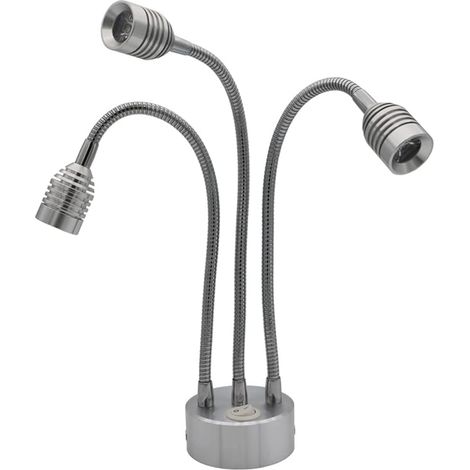 Lampe de lecture 3 W, chevet murale LED flexible à col cygne, (1/5)