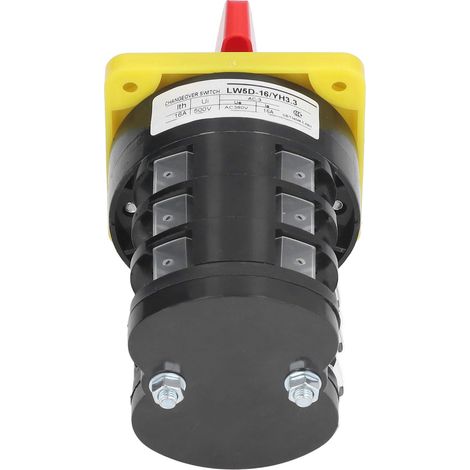 BERM commutateur sélecteur rotatif 2 positions pour commande industrielle 16A AC380V en PC alliage argent cuivre (1/5)