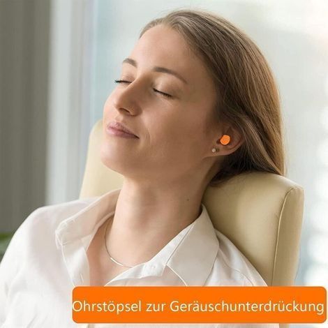Packung mit 50 Paar wiederverwendbaren Ohrstöpseln zur Lärmreduzierung, zum Schlafen, gegen Schnarchen und andere Lärmbelästigungen (1/4)