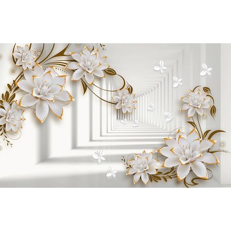 Papier peint panoramique - Fleurs - 130 cm x 81 cm (1/2)