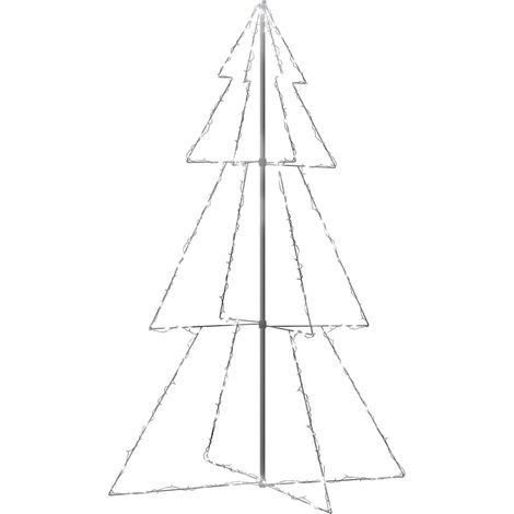 Árbol de Navidad 240 luces LED interior y exterior 118x180 cm vidaXL (1/5)