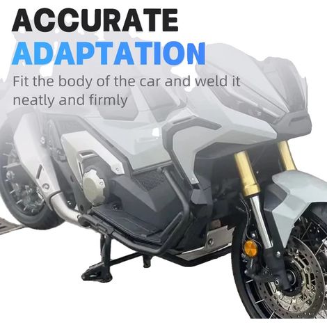 Barra protectora, metálica, 70 mm x 30,5 mm x 12 mm, compatible con motocicletas de aventura de alta gama, peso: 3,34 kg, instalación no destructiva. (1/5)