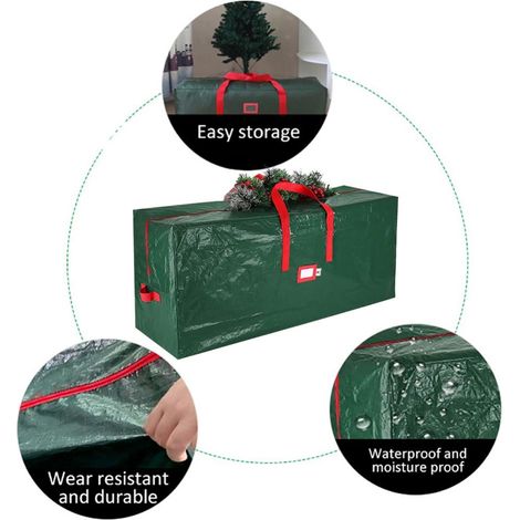Aufbewahrungstasche für Weihnachtsbäume, wasserdichte Aufbewahrungstasche mit Reißverschluss und Tragegriffen (1/5)
