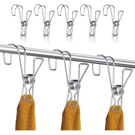Set di 8 mollette per calzini per armadi, ganci per appendere i vestiti, mollette, mollette per calzini, mollette per calzini per lavatrici e asciugatrici, ganci per stivali, asciugamani, cappelli, pa