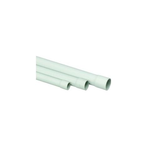 Tubo redonda PVC, 2 m EN 25 mm, gris