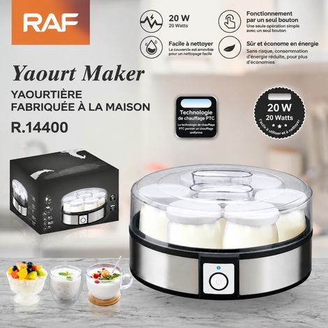 Yaourtière automatique 20W fermenteur natto vin de riz cuve en verre prise européenne EU 220V 30 × 26 × 20 cm 2,5 kg – Livraison gratuite