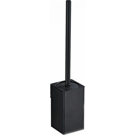 (Schwarz) Space Aluminium quadratischer Wand-Toilettenbürstenhalter 1 Bürstenkopf, 34,5 x 8 x 8 cm (1/4)