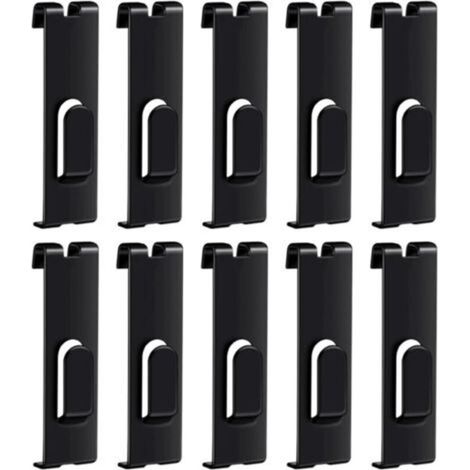 Sturdy Metal Grid Panel Hooks, Smooth Black Finish, Heavy-Duty Hangers, Versatile Wall Grid Display, 10 Pieces (1/5)