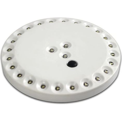 Lampada 27 LED Luce Bianca Notturna Torcia a Batteria con Gancio e Calamite per appenderla da casa Campeggio Pesca (1/3)