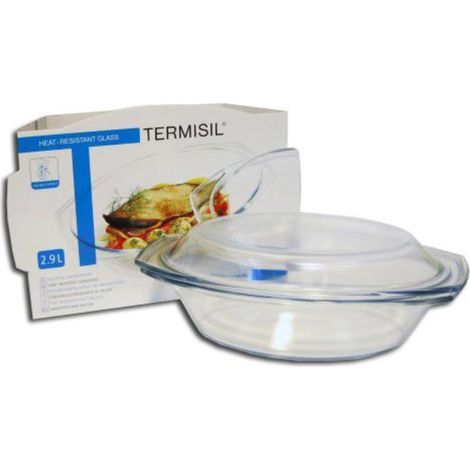 Termisil cacerola oval cristal + tapa 2.9 l horno/microondas