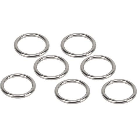 7 Anneaux de Yoga en Acier Inoxydable 304, Résistants à l'Eau et Anti-Corrosion, pour Entraînement Fitness et Pilates, Lot de 7 Pièces de 50mm (1/5)