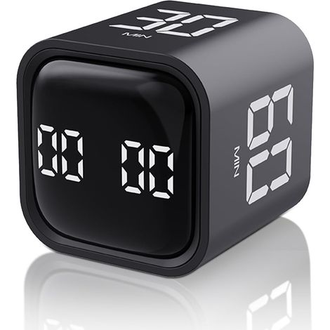 Minuteur à cube, minuteur de rotation, compte à rebours de 5/10/30/60 minutes et personnalisé, minuteur de productivité, pause et reprise, mode silencieux